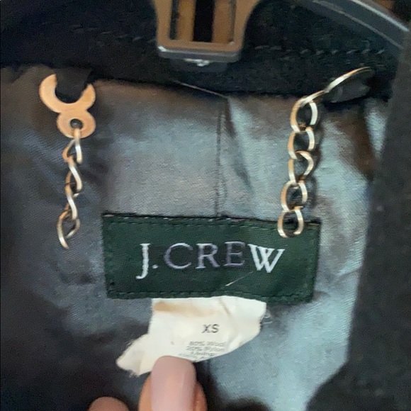 J Crew Wool Coat size extra small XS Black - Picture 3 of 4